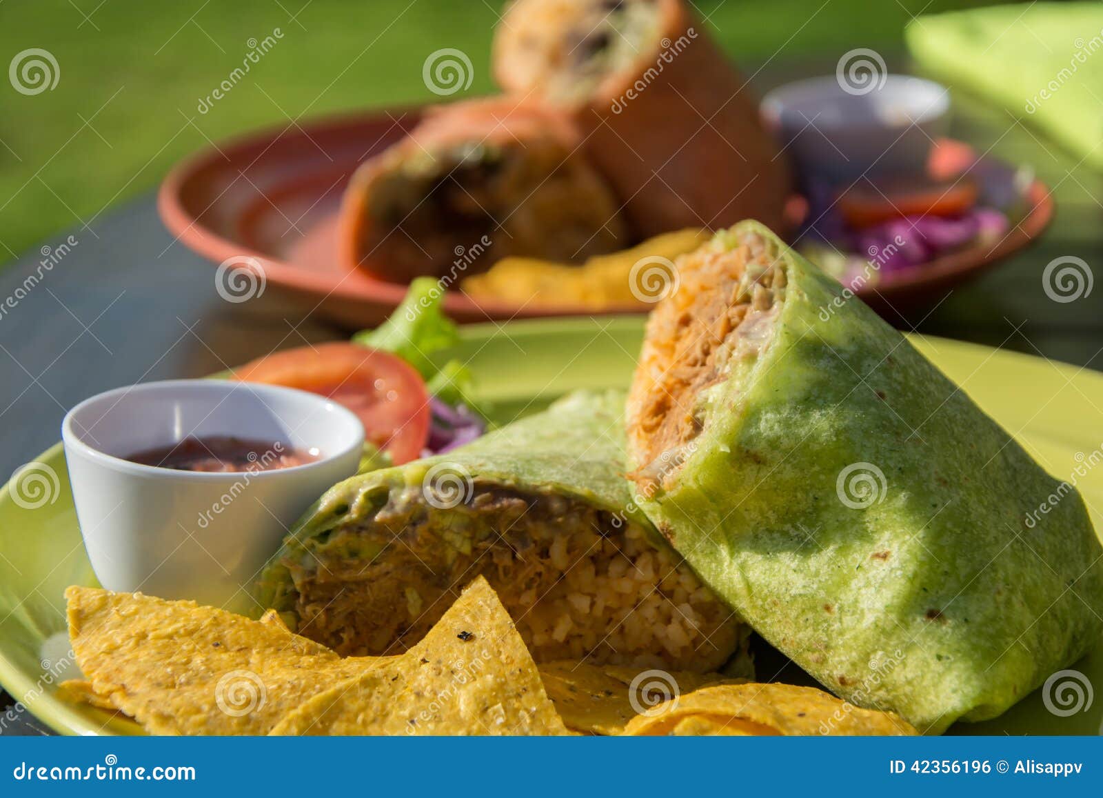 Mexican burrito stock photo. Image of chip, cook, chips 42356196
