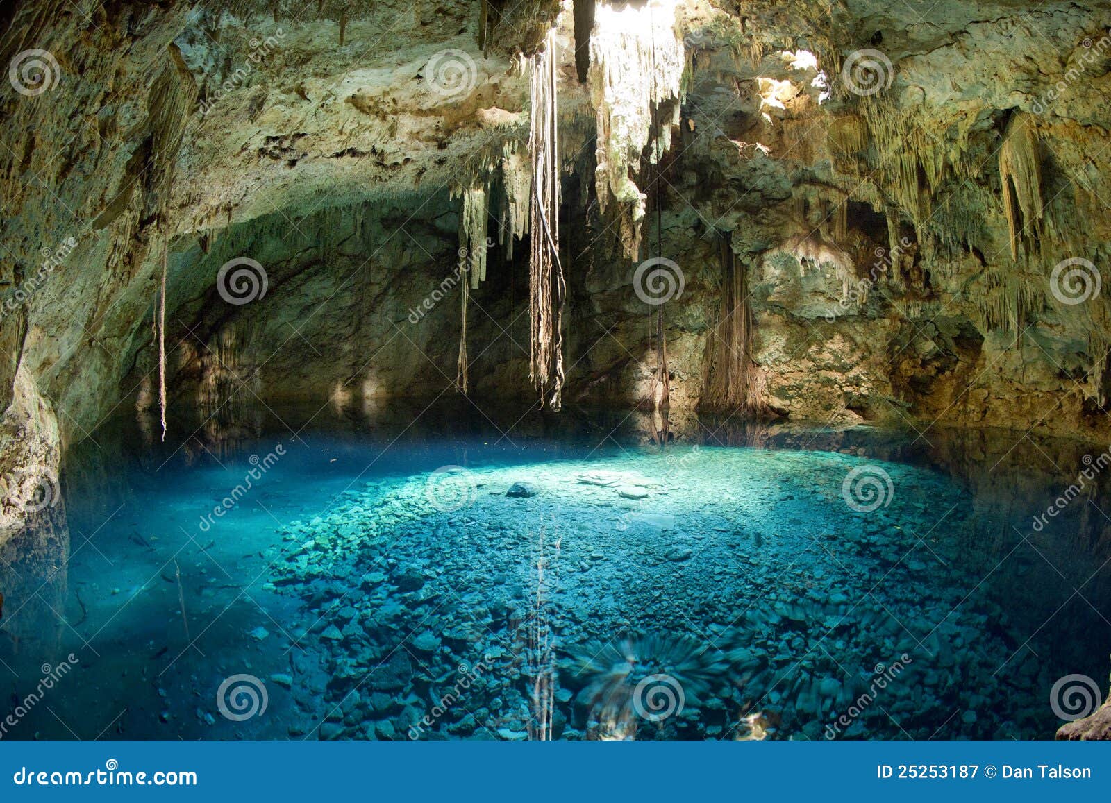 Mexican Cenote Sinkhole Stock Image Image Of Mayan 25253187