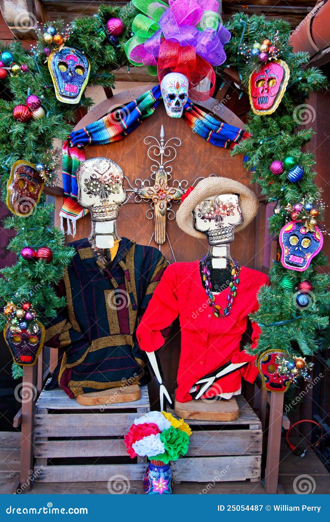 Mexican Christmas Dead Decorations Old San Diego Stock Image ...