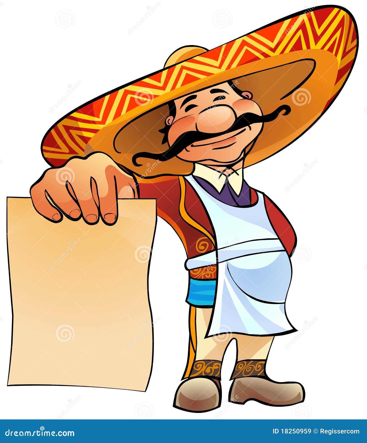 mexican catering clipart with blue