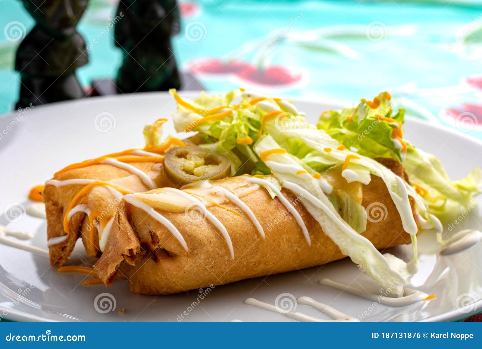 Mexican Crispy Fried Beef Burrito Stock Photo Image of melting