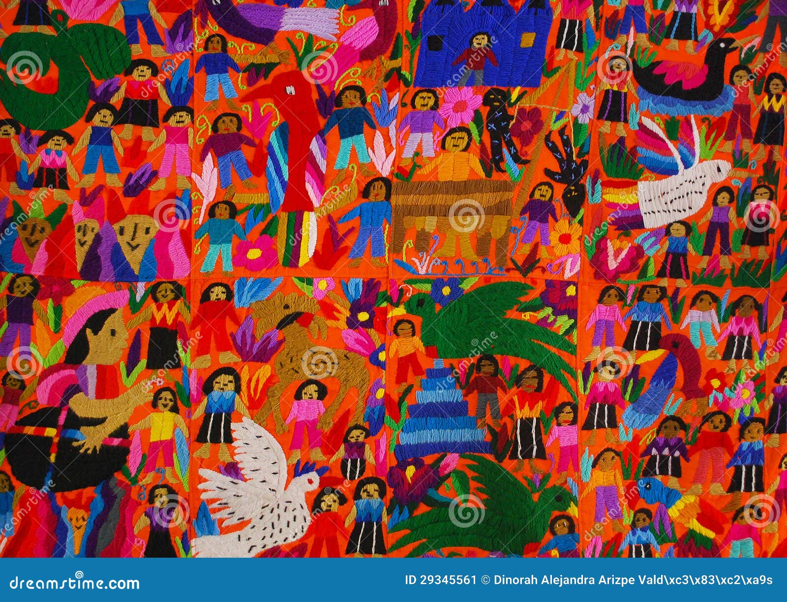 Mexican embroidery panel stock image. Image of mexican 29345561