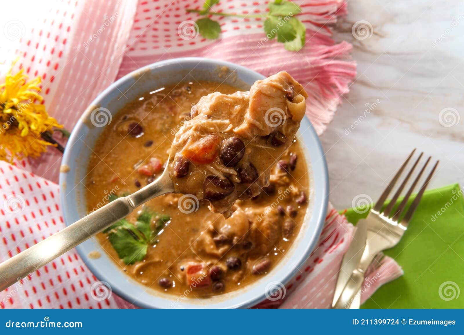 Mexican Enchilada Bean Soup Stock Photo Image of tomato, traditional