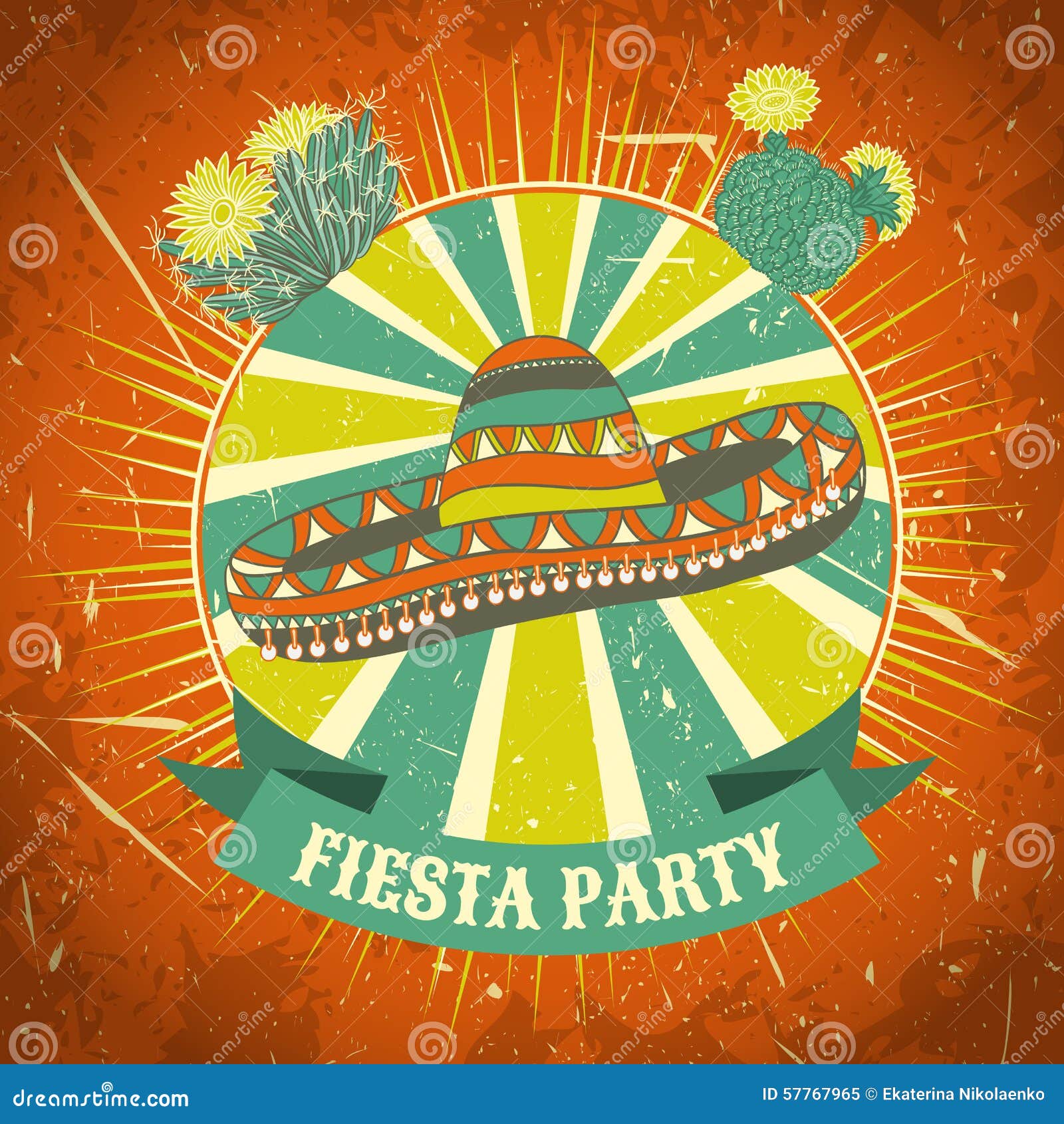 Collection of Mexican holidays symbols set. Fiesta party supplies. Vector., Stock vector