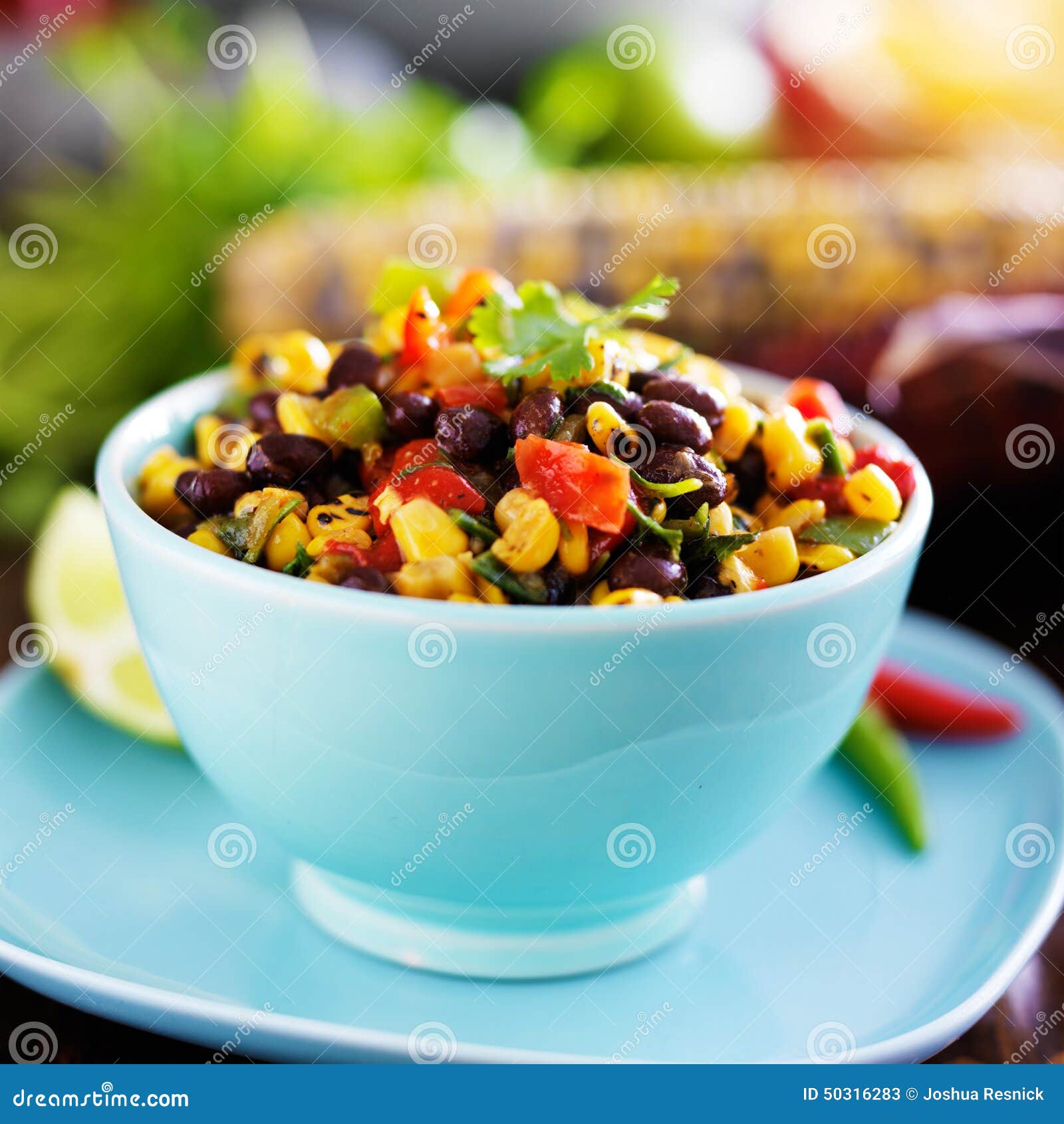 mexican fire roasted corn and black bean salsa