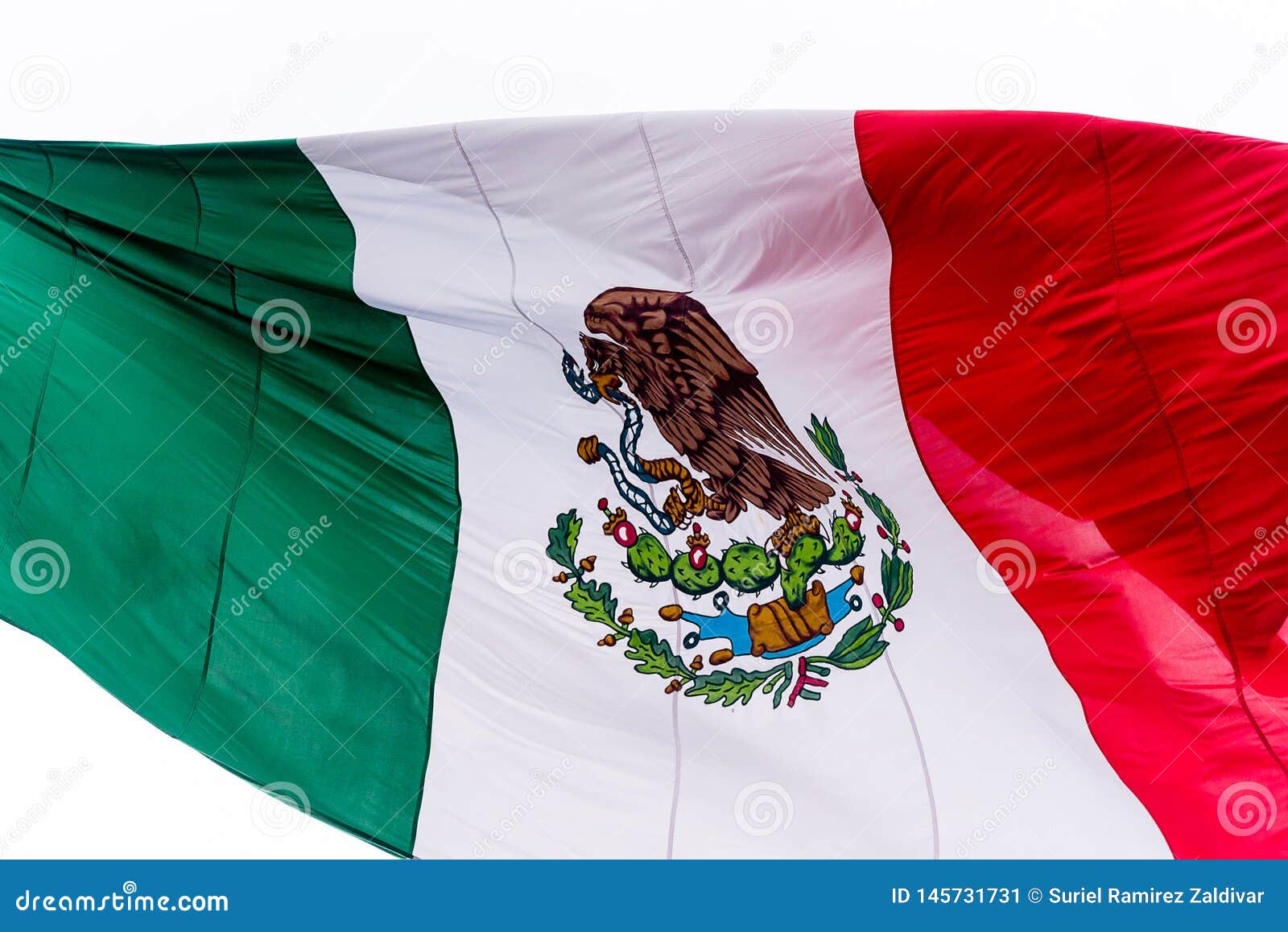 Mexican Flag waving stock illustration. Illustration of mexican 145731731