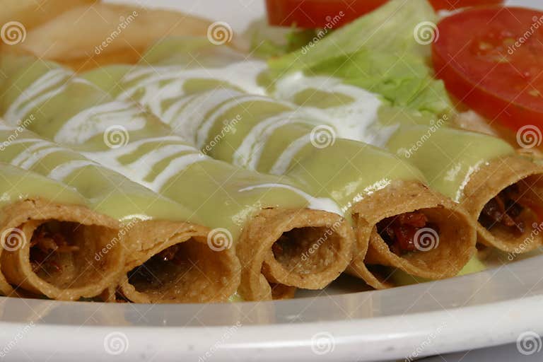 Mexican flautas stock photo. Image of mexican, flauta 11058874
