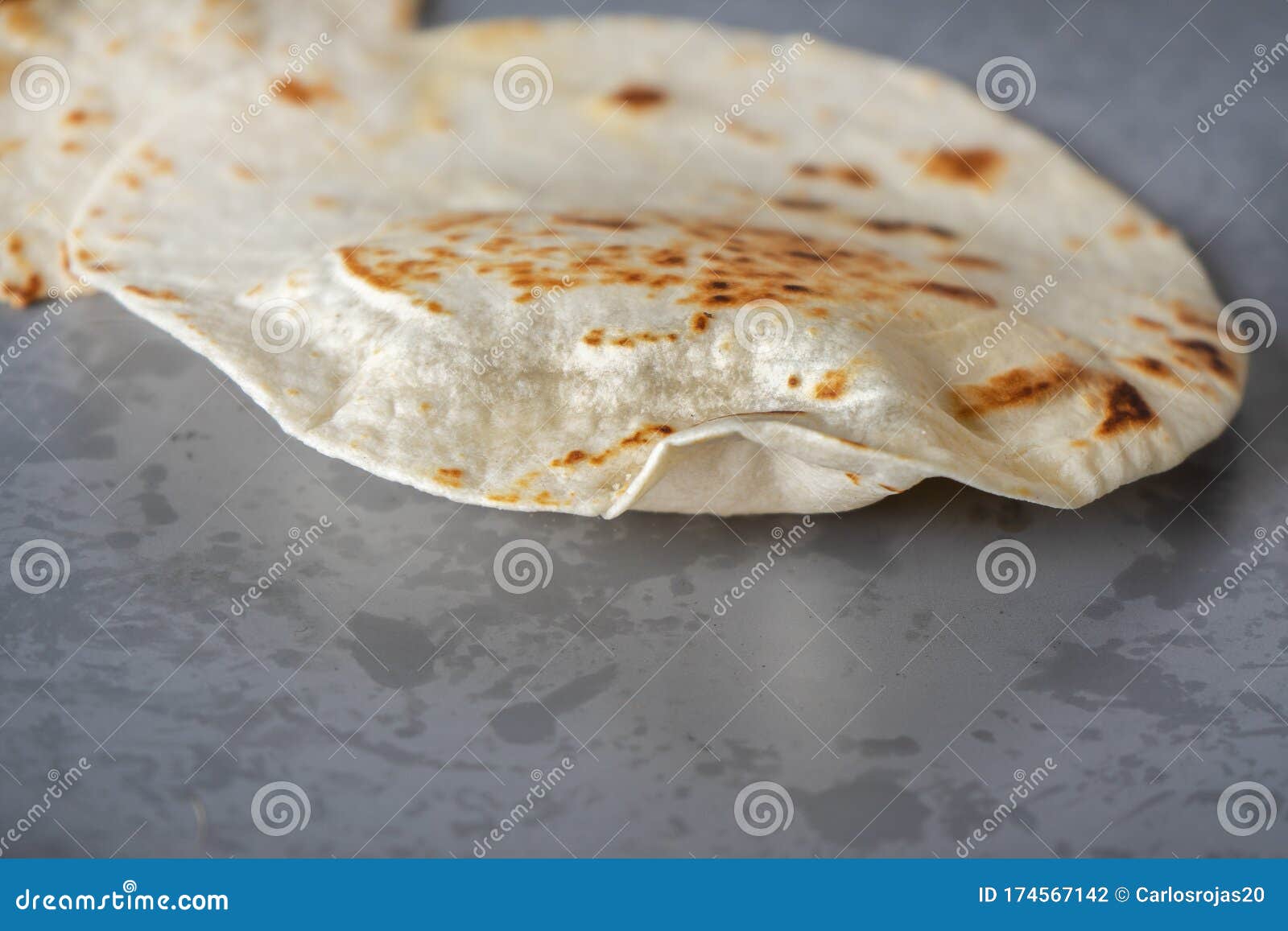 Mexican flour tortillas stock photo. Image of comal 174567142