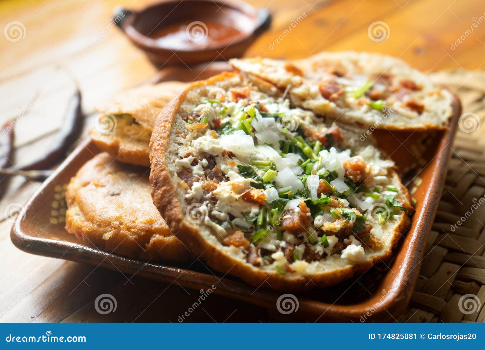 Mexican Food. Corn `gorditas` Stock Image Image of cayenne, cilantro