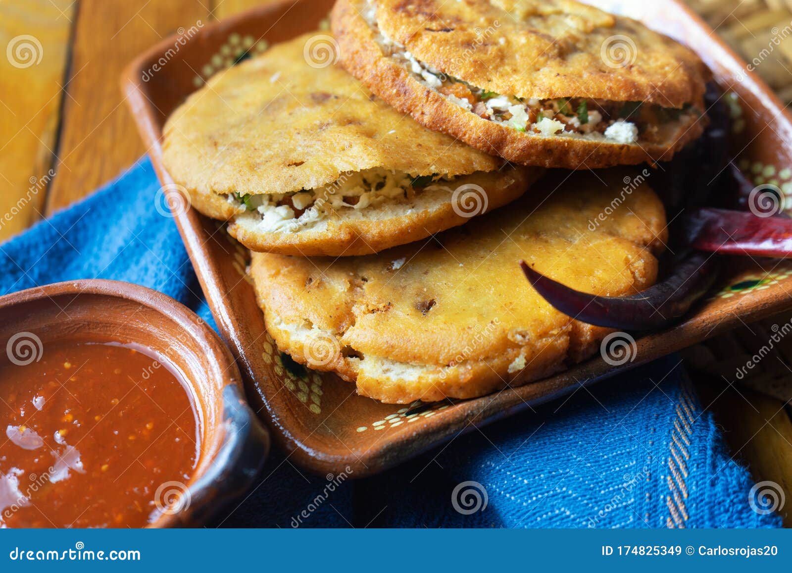 Mexican Food. Corn `gorditas` Stock Image Image of coriander, mexican