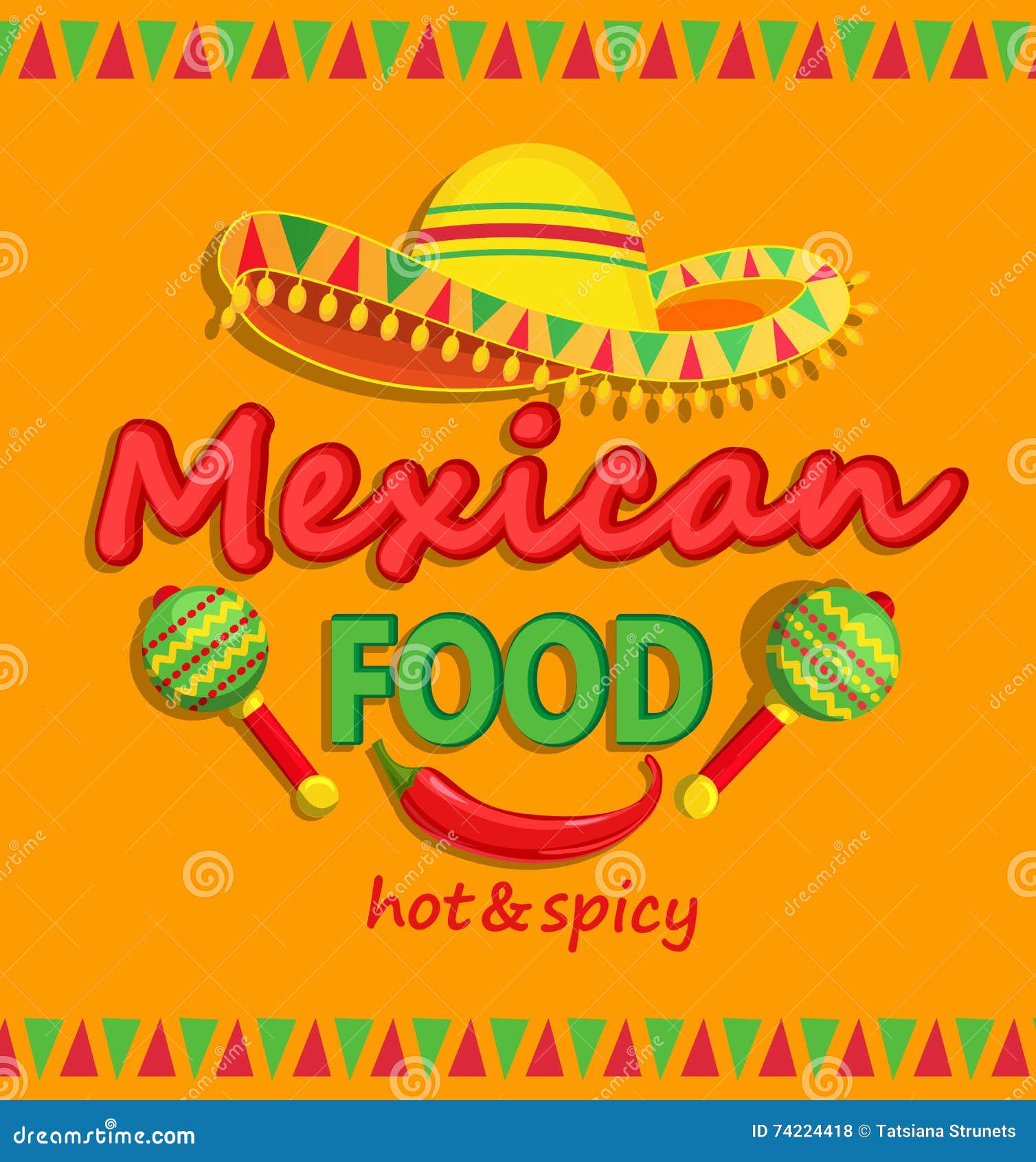 Mexican Food And Tradicional Culture Vector Illustration authentic-mexican-food-recipe-station