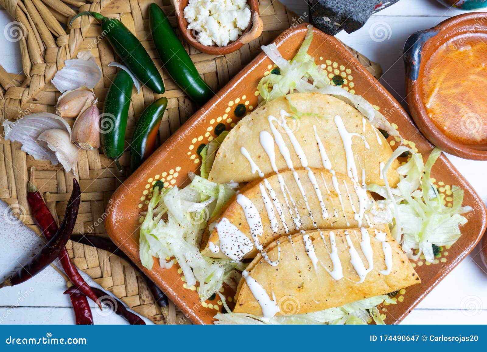 Mexican Fried Tacos `dorados` Stock Image Image of homemade, fresh