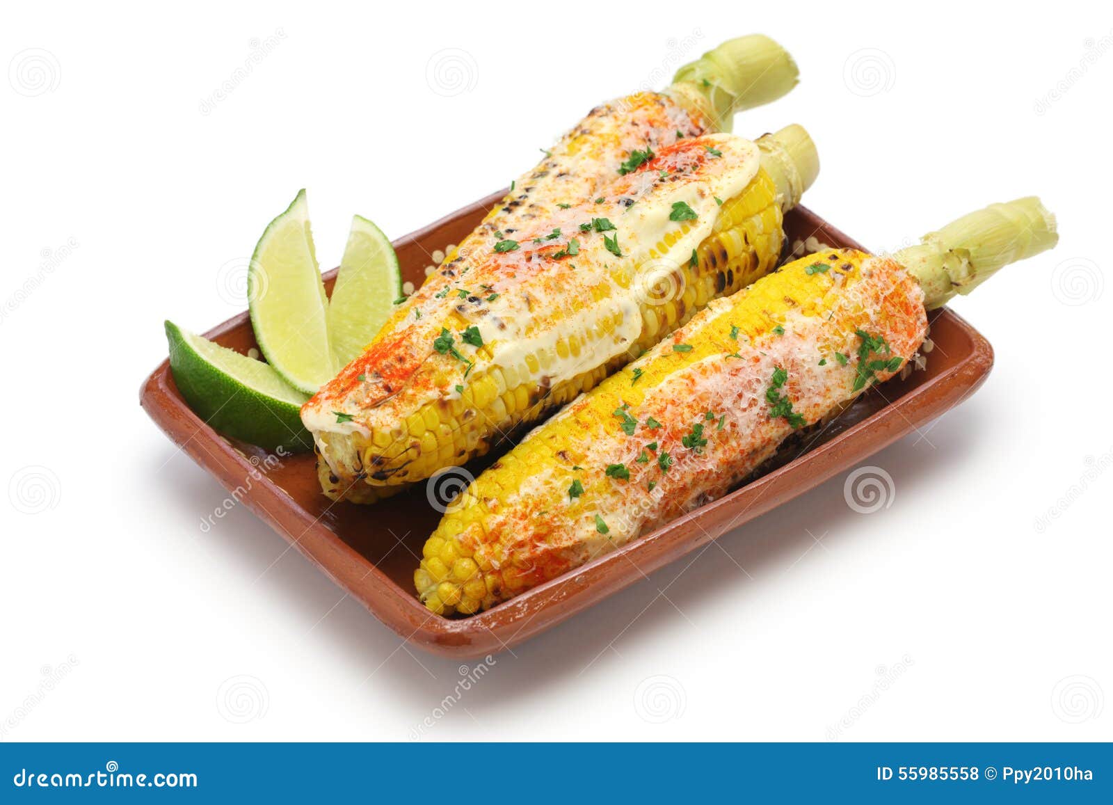Mexican Grilled Corn, Elote Stock Photo Image of lime, grilled 55985558