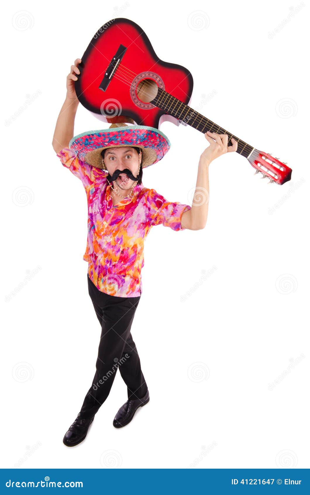 Mexican guitar player stock image. Image of music, concert 41221647