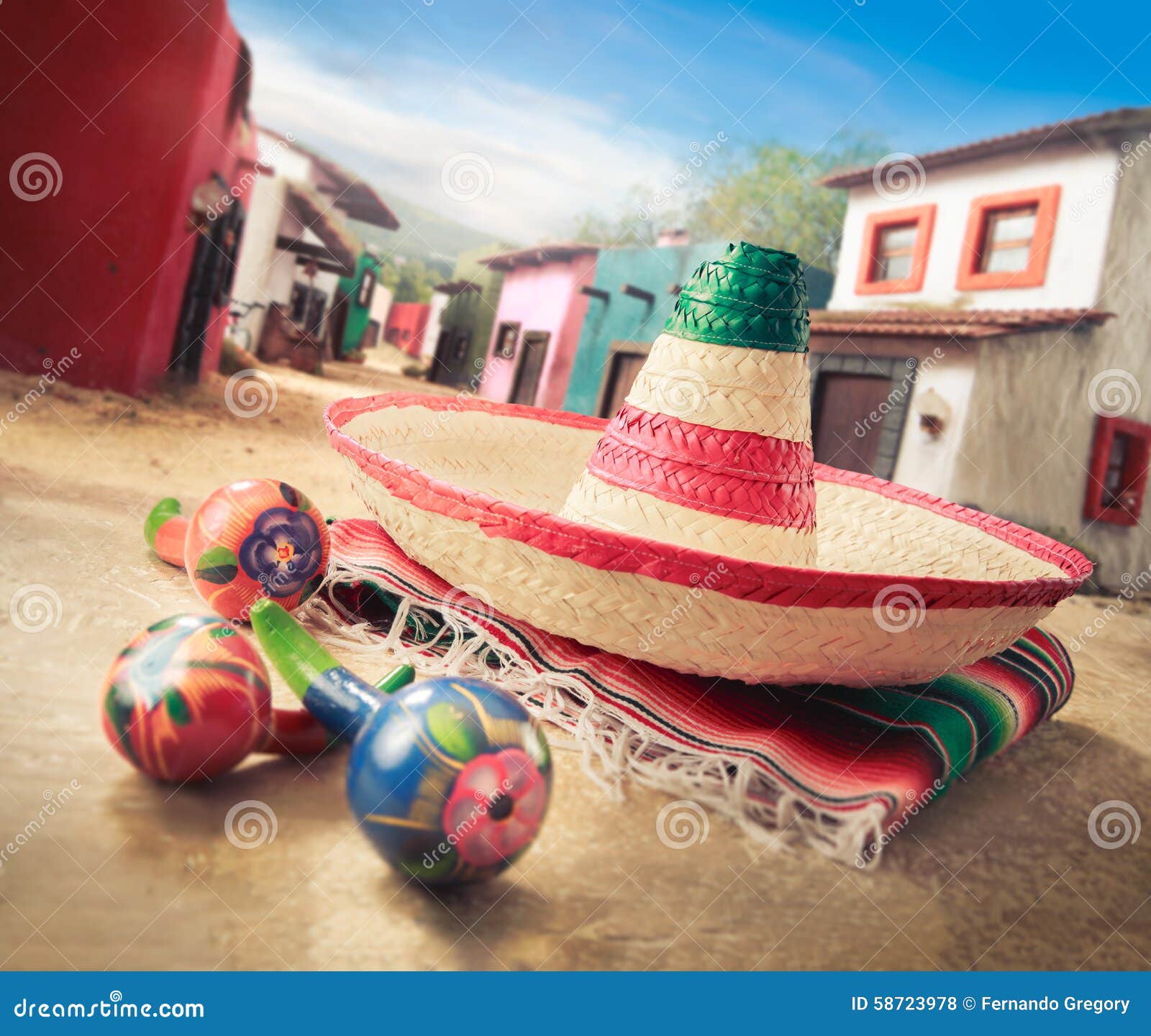 Mexican hat stock photo. Image of house, building, cinco 58723978