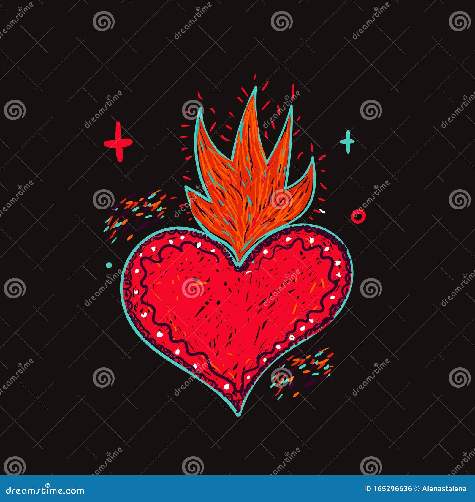 Mexican Heart Tattoo on Dark Background, Sacred Hipster Vector Design, Abstract Sign Stock Vector - Illustration of christianity, christian: 165296636 Mexican Heart Tattoo on Dark Background, Sacred Hipster Vector Design, Abstract Sign Stock Vector - Illustration of christianity, christian: 165296636