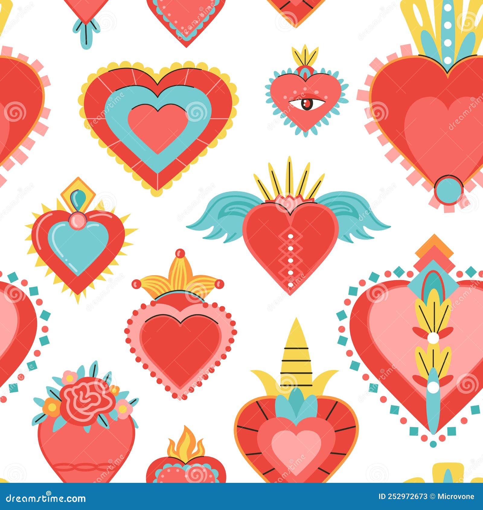 Mexican Sacred Heart Pattern Stock Illustrations – 81 Mexican Sacred Heart  Pattern Stock Illustrations, Vectors & Clipart - Dreamstime