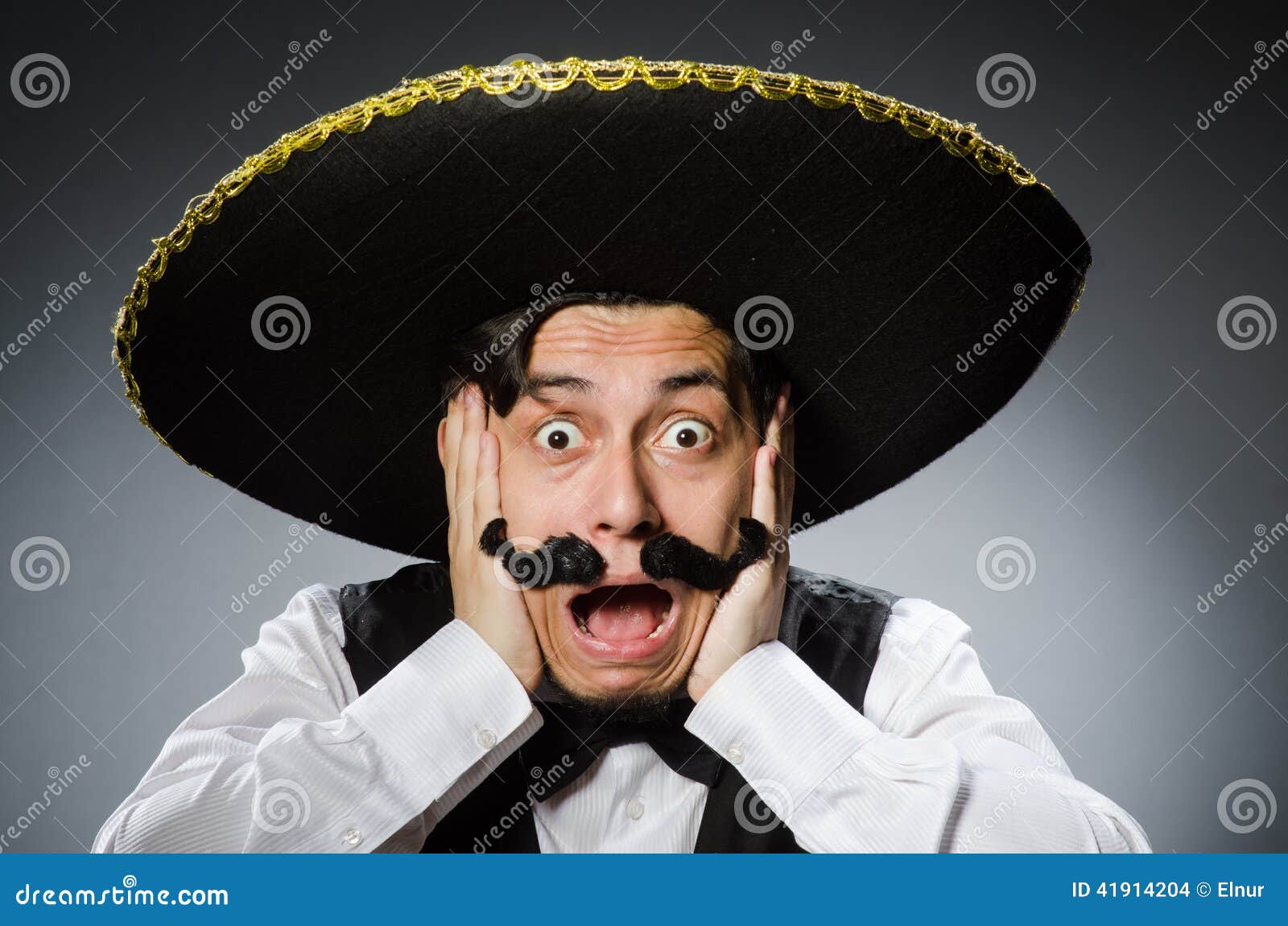 Mexican man in funny stock photo. Image of mexican, sombrero 41914204
