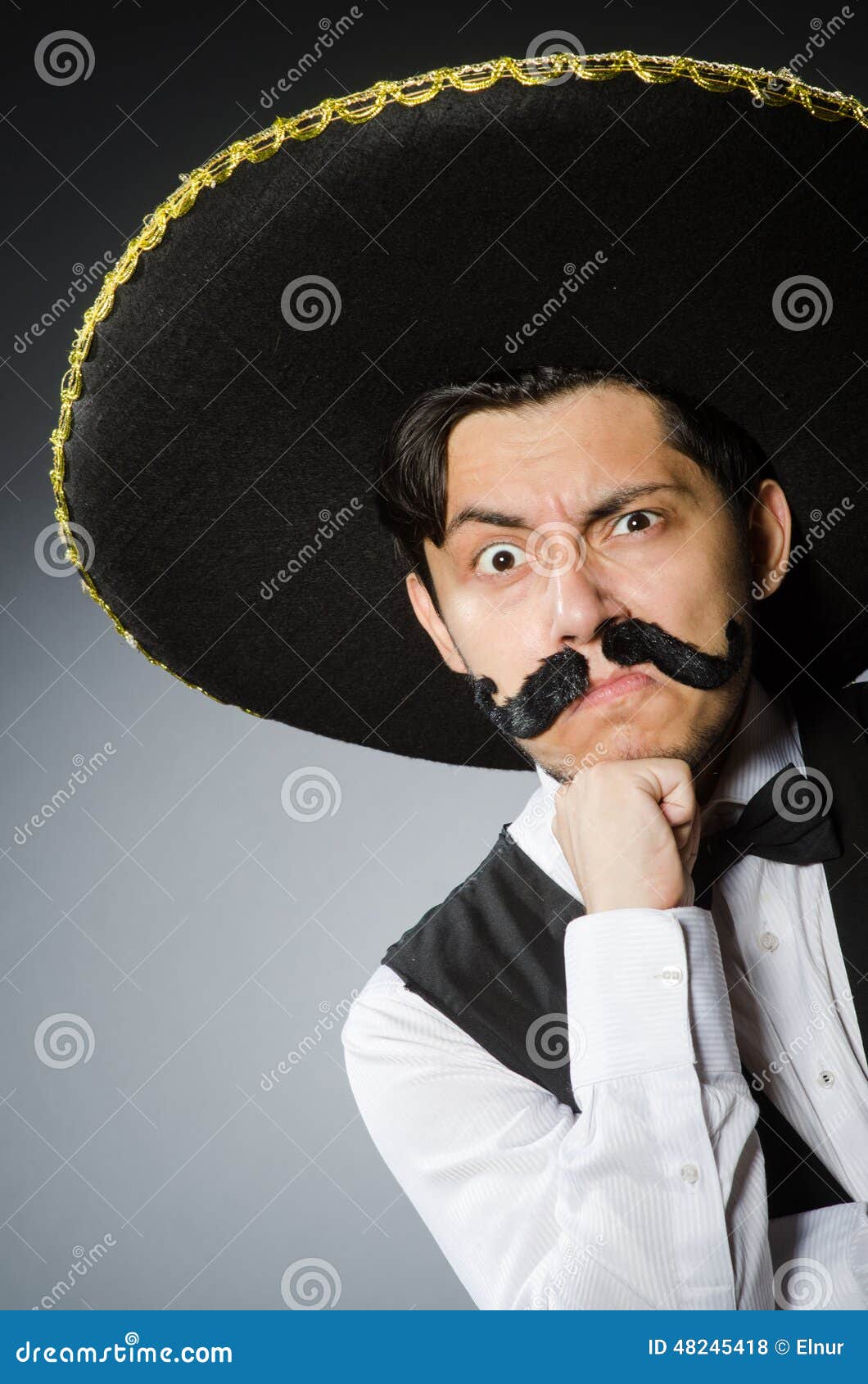 Mexican man in funny stock photo. Image of mexican, funny 48245418