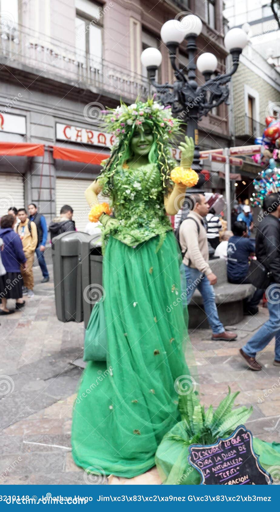 Mexican Mother Nature Costume Editorial Photo - Image of woman: 163210148