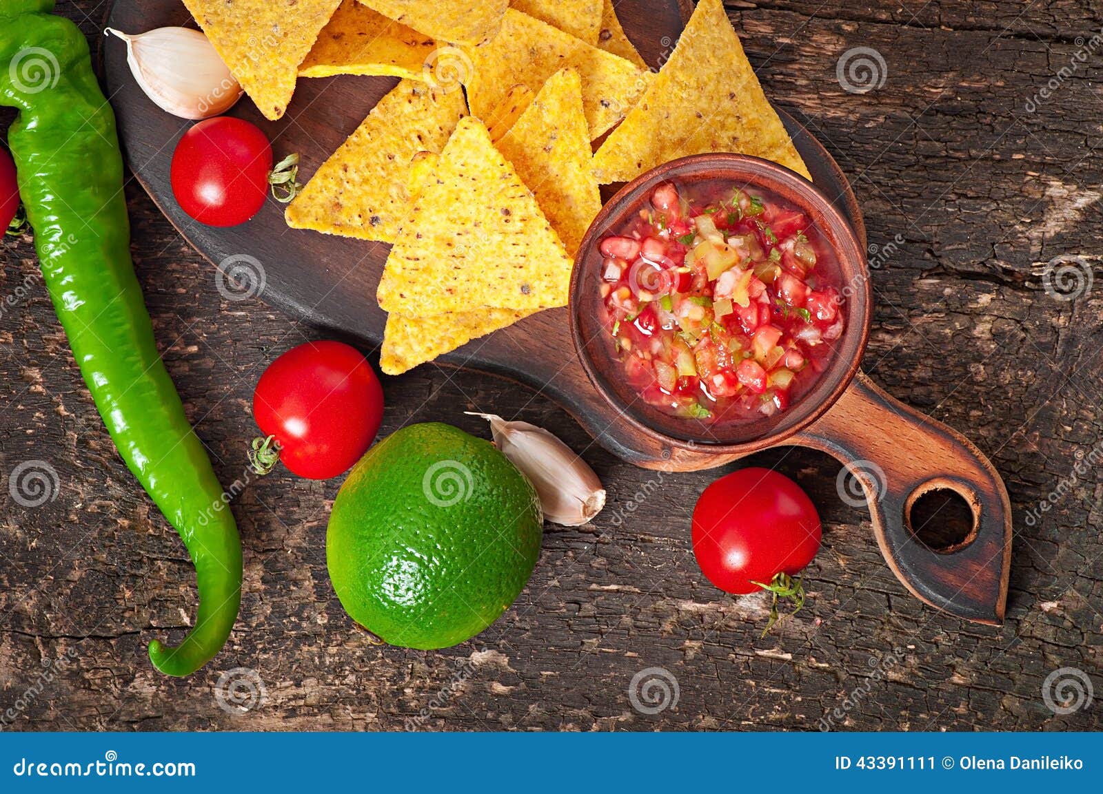 Mexican Nacho Chips And Salsa Dip Stock Image Image of avacado
