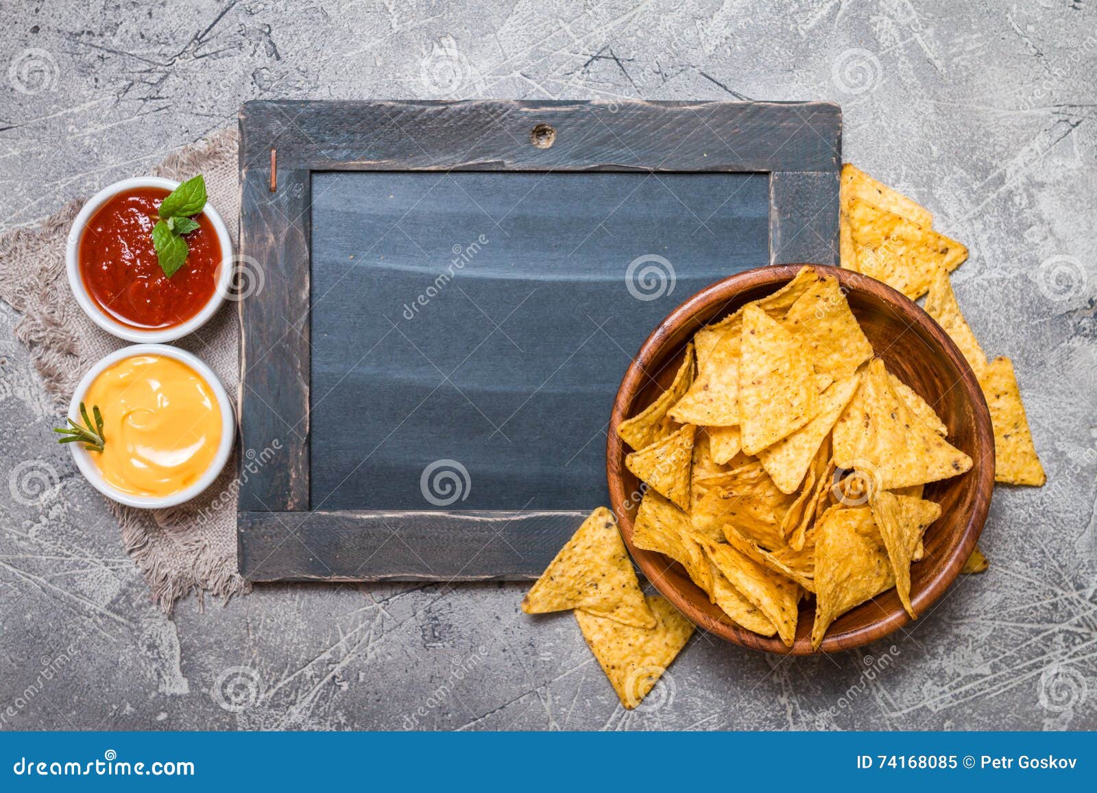 Mexican Nacho with Sauces and Chalk Board Stock Image Image of cuisine, pepper 74168085