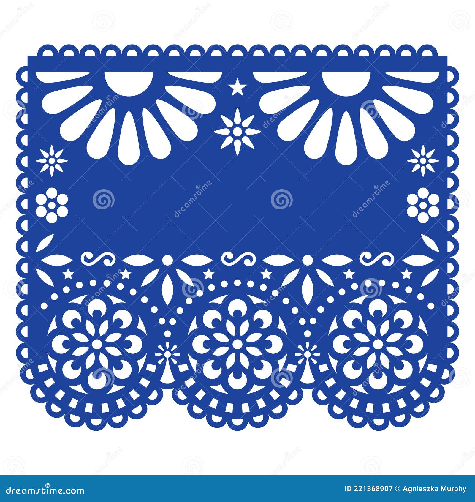 Mexican Papel Picado Vector Template Design Inspired by Traditional Cut Mexican Papel Picado Vector Template Design Inspired by Traditional Cut