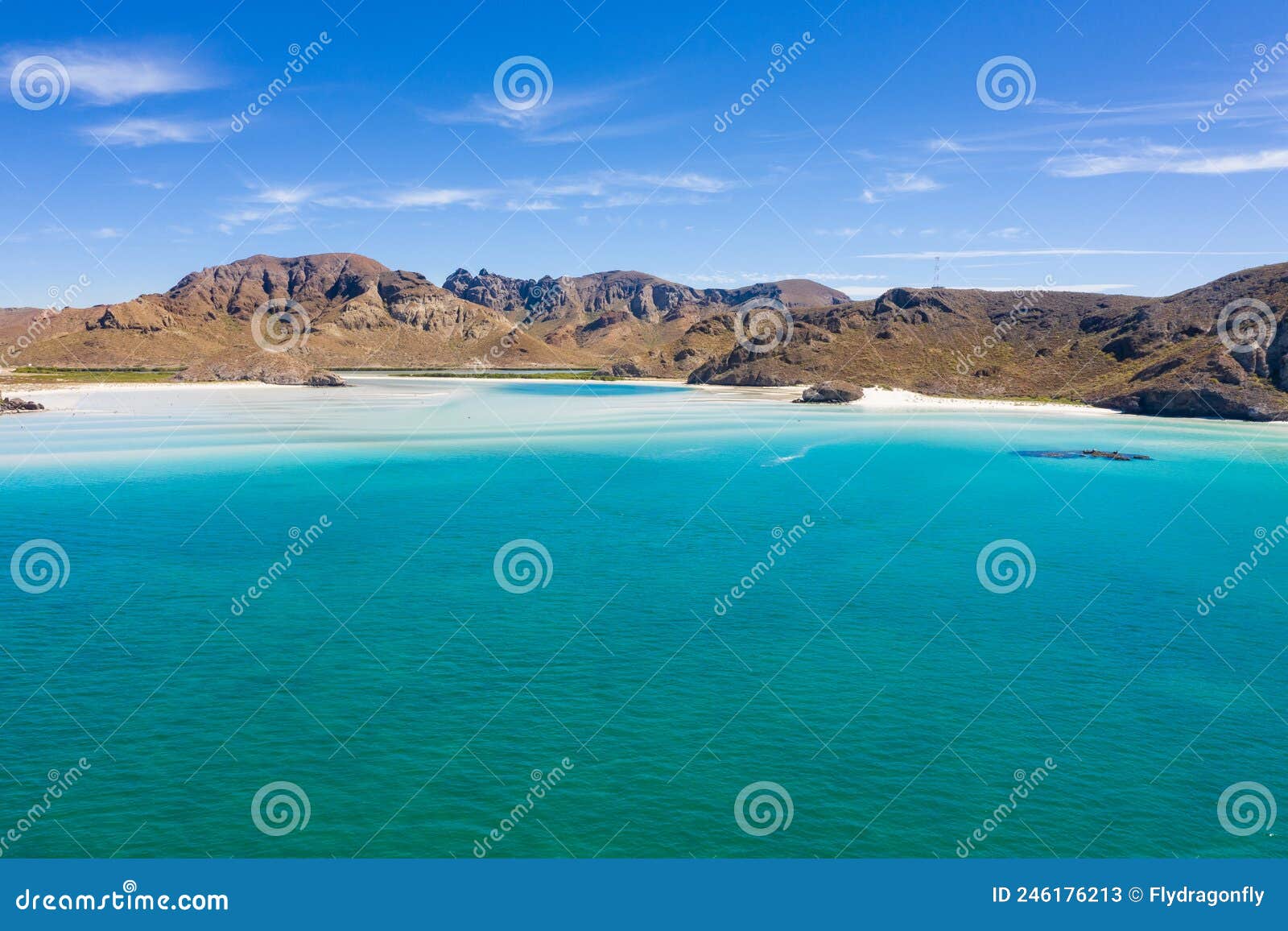 mexican paradise beach playa balandra ner la paz with white sand and blue water