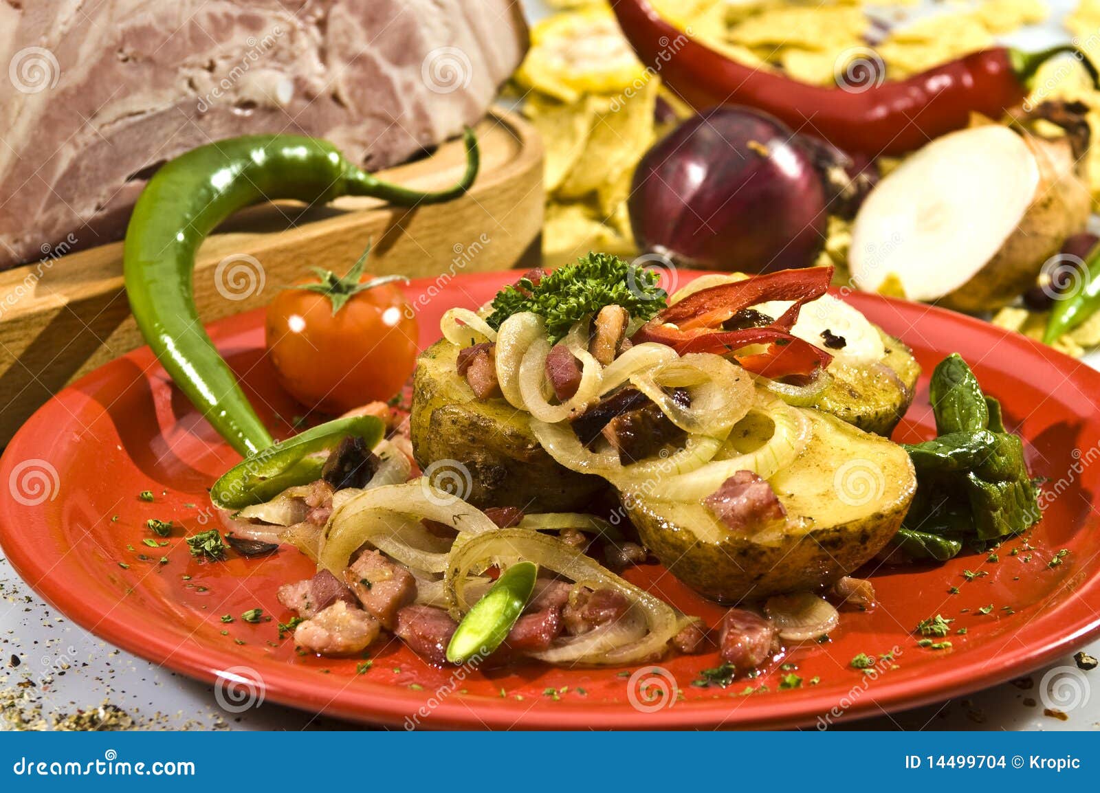 Mexican potato stock photo. Image of meal, jalapenos 14499704