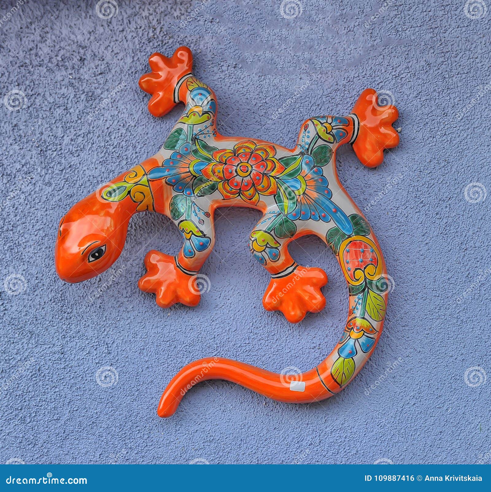 Mexican pottery lizard stock photo. Image of colours 109887416