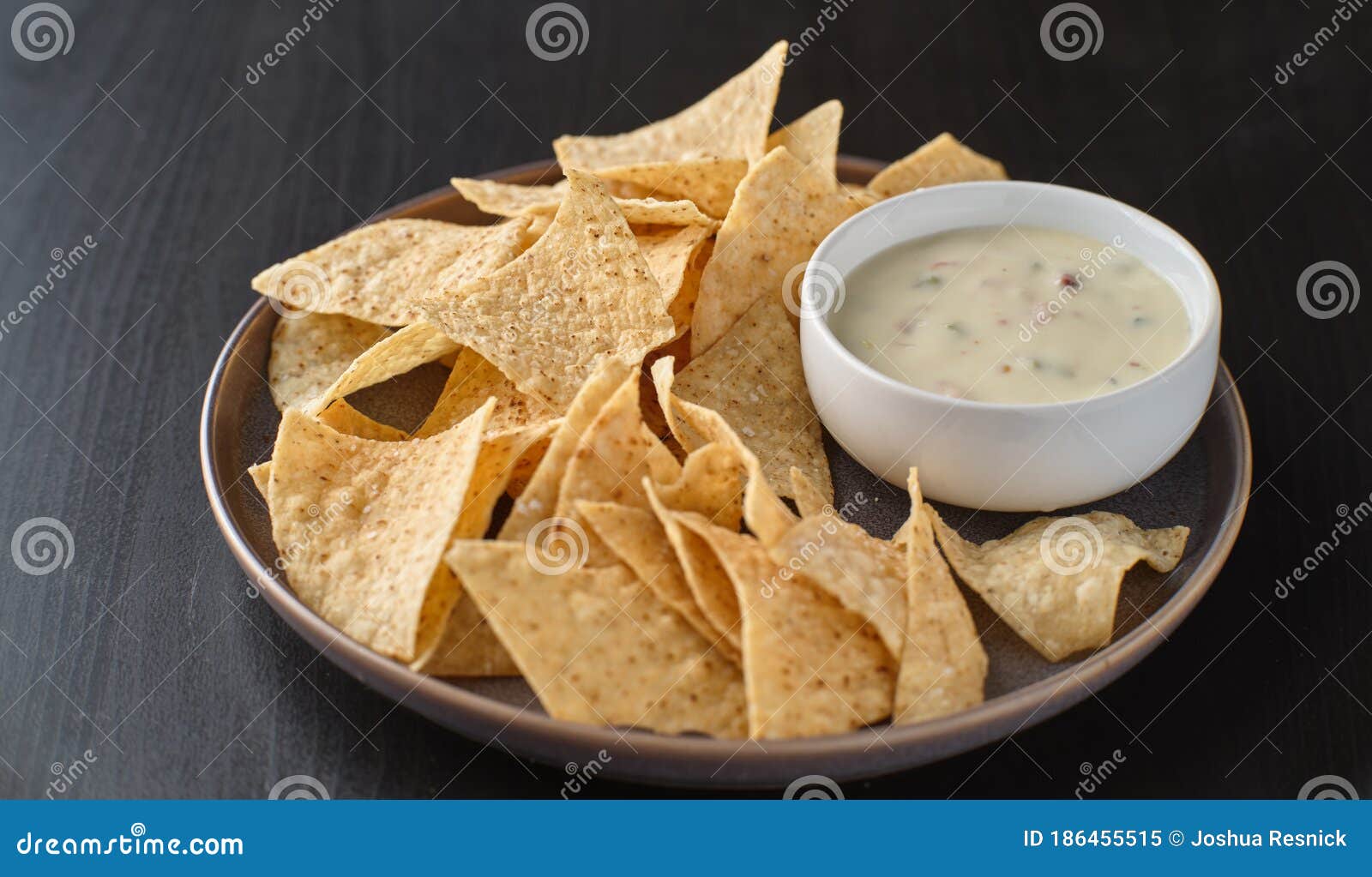 mexican queso blanco cheese dip with corn tortilla chips