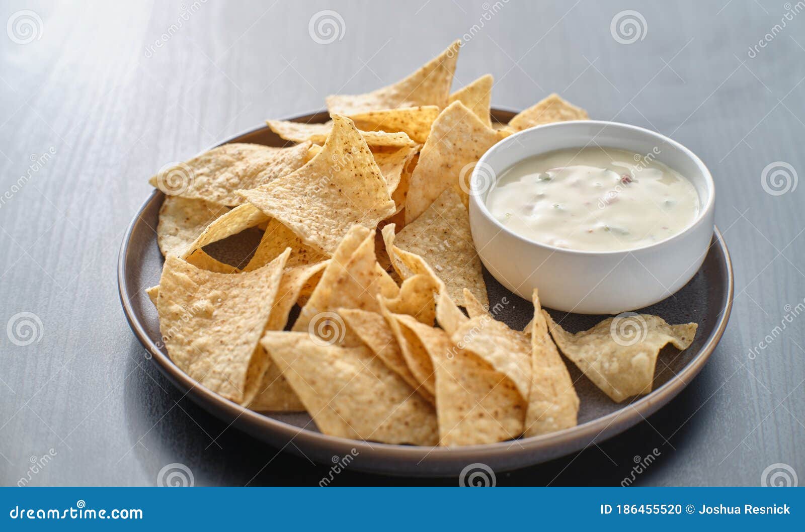 mexican queso blanco cheese dip with corn tortilla chips