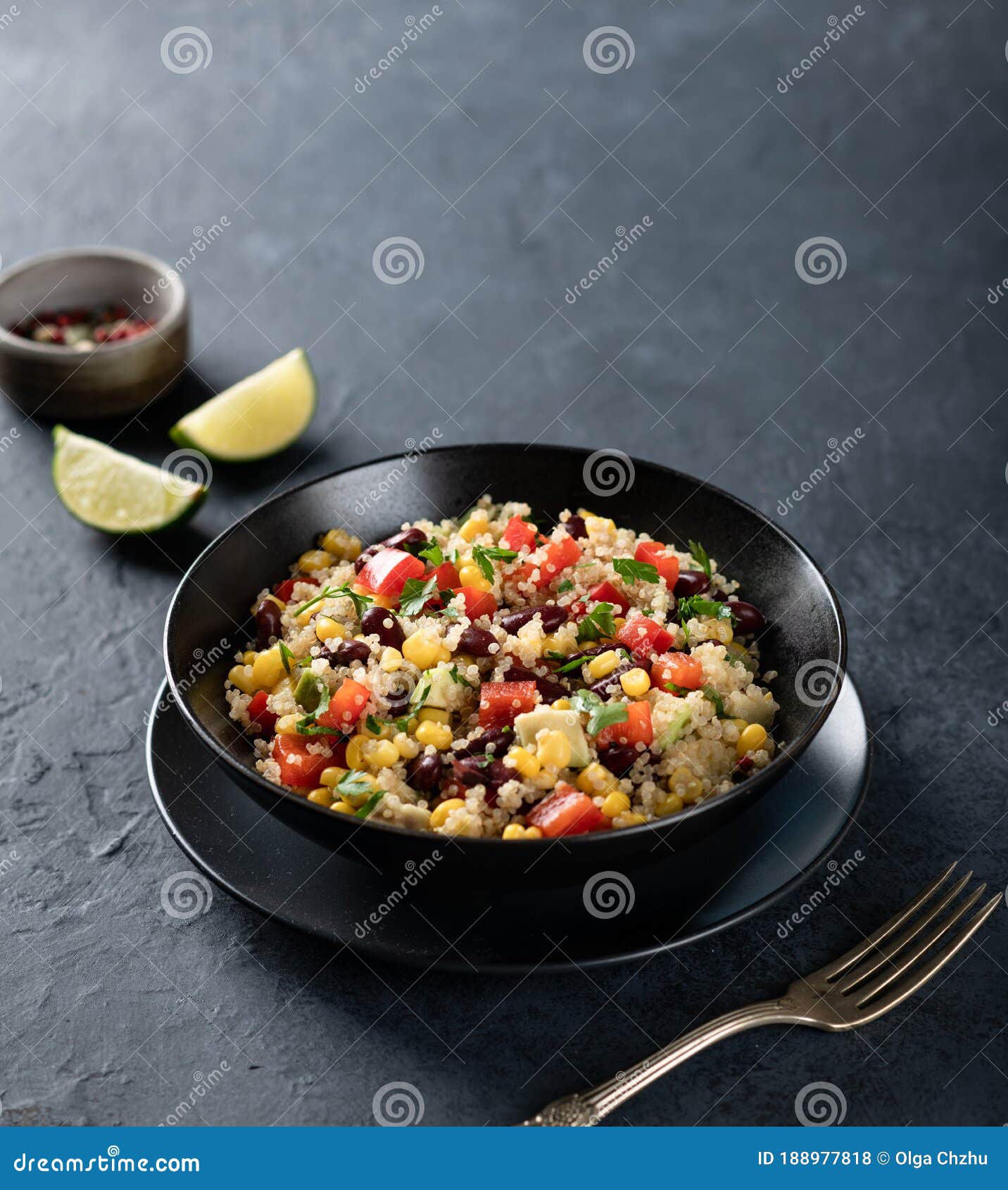 Mexican quinoa bowl stock photo. Image of eating, cuisine 188977818