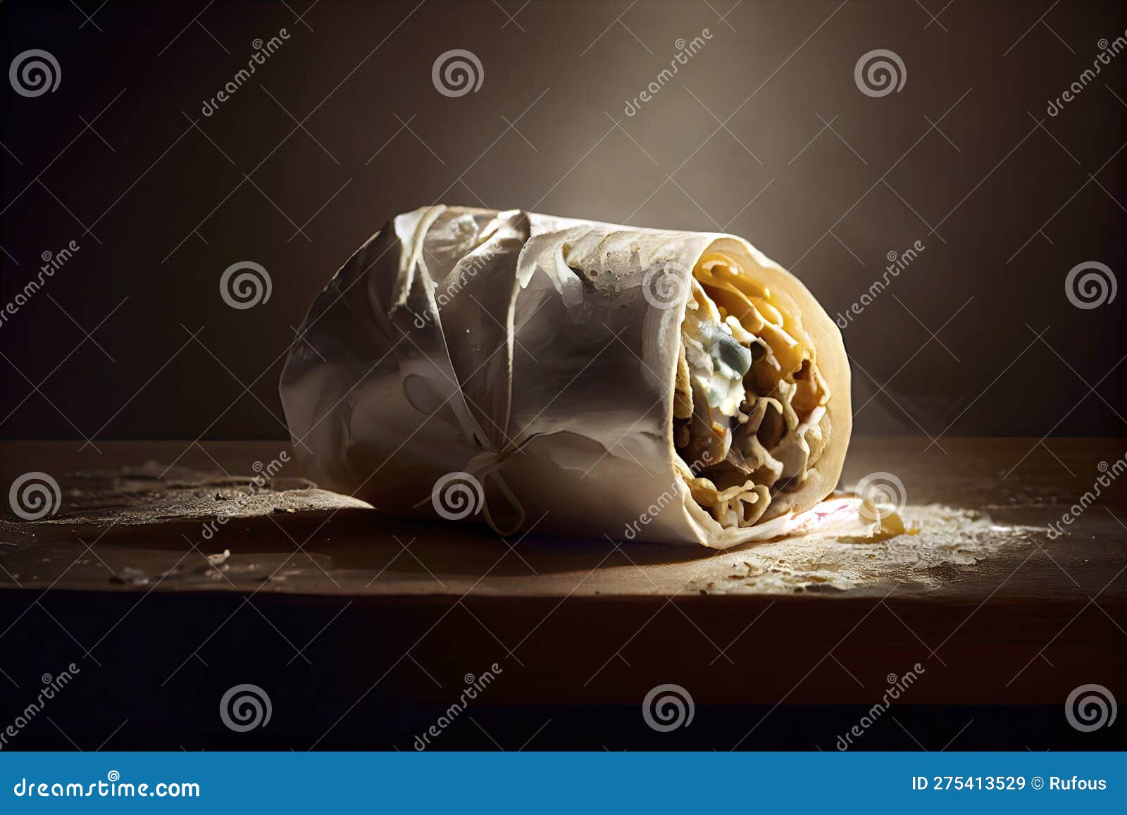 Mexican Rice and Chorizo Sausage Wrap Stock Image Image of fries, bell 275413529