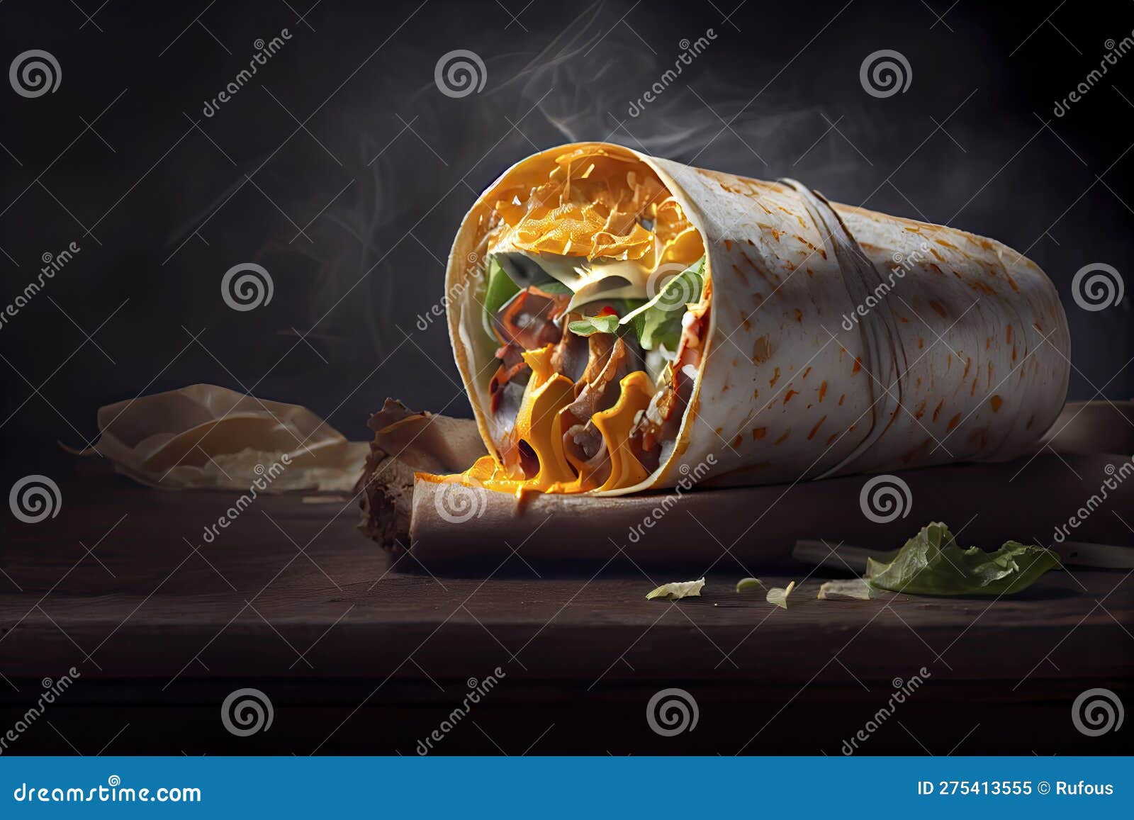 Mexican Rice and Chorizo Sausage Wrap Stock Illustration Illustration of enclosed, sauce