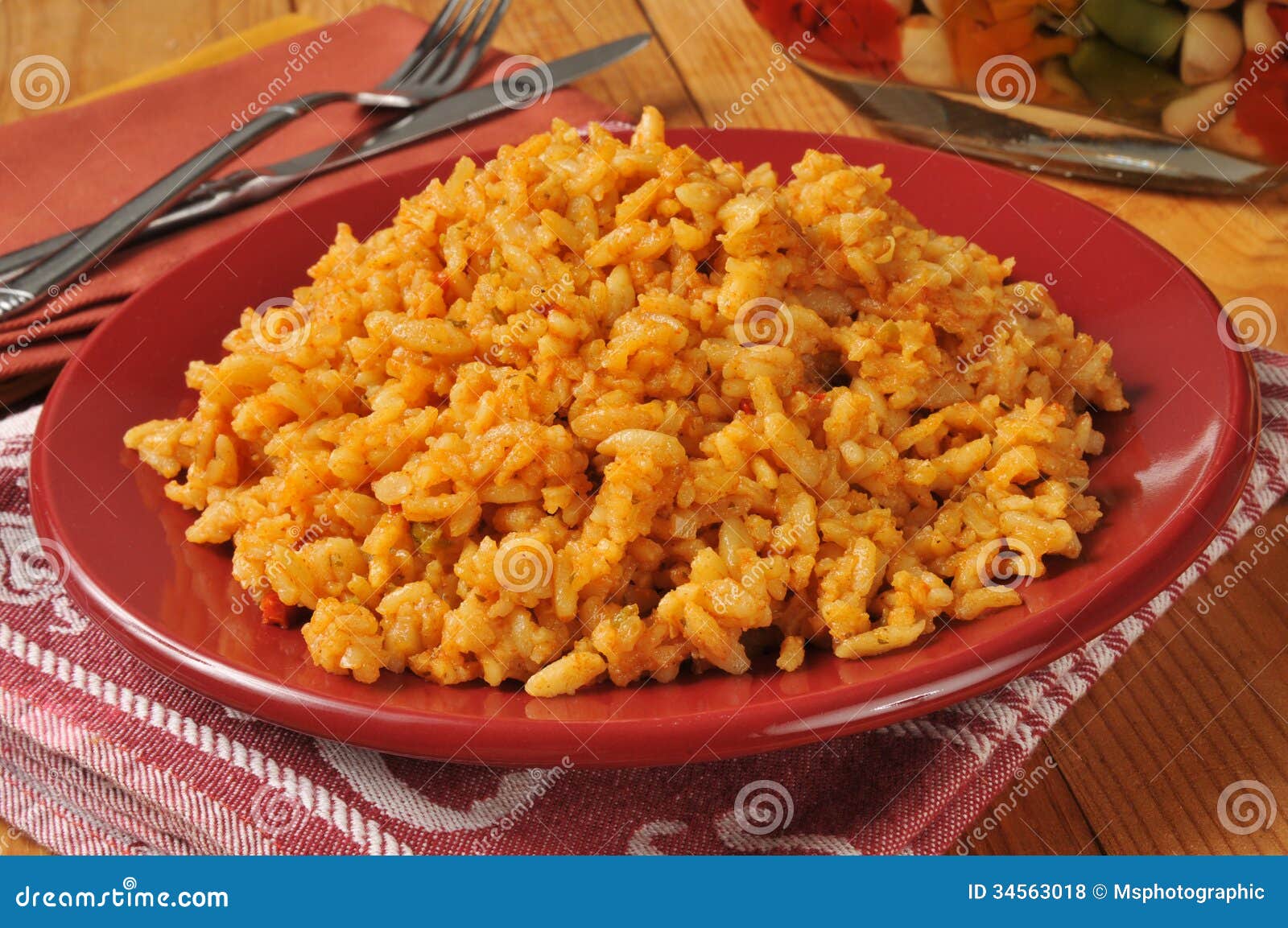 Mexican Rice stock photo. Image of seasoned, spicy, plate 34563018