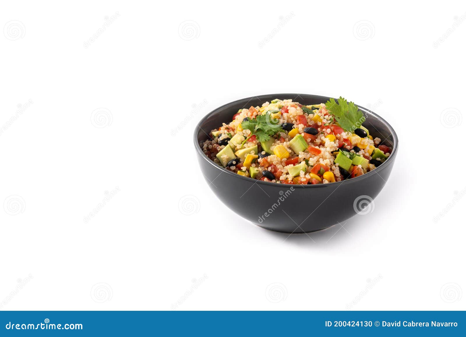 mexican salad with quinua in bowl