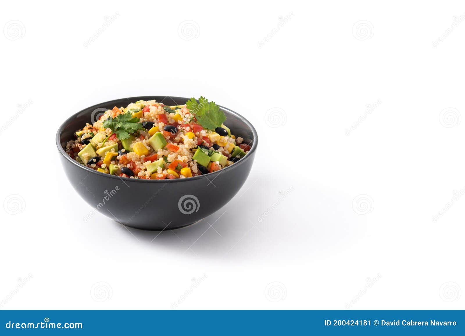 mexican salad with quinua in bowl