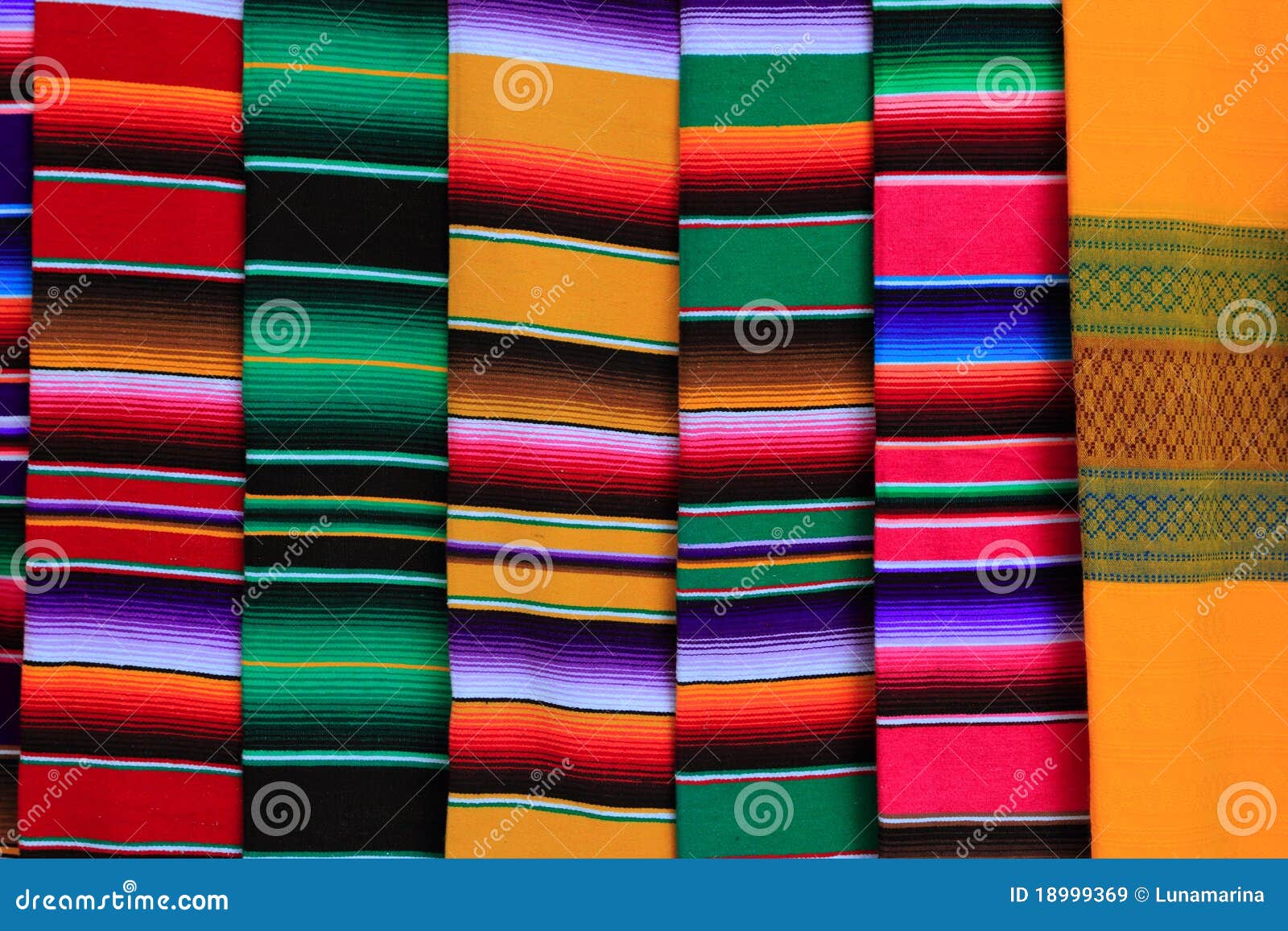 Mexican Serape Fabric Colorful Pattern Texture Stock Image Image of