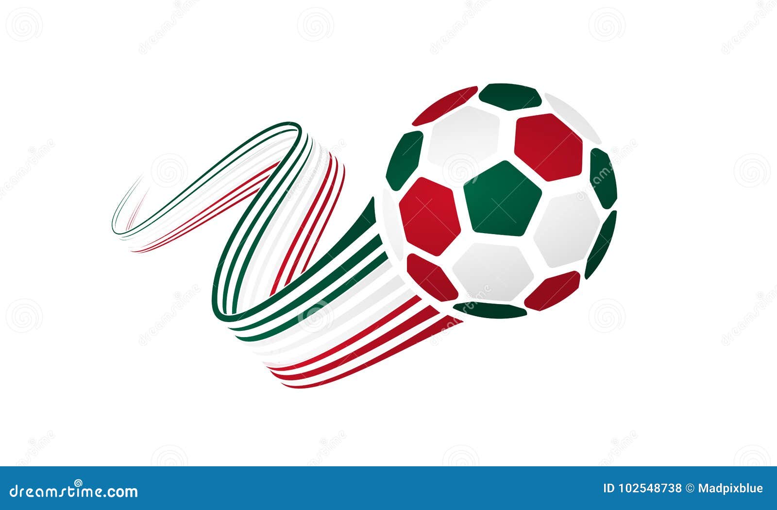 Mexican soccer team stock vector. Illustration of mexic - 102548738