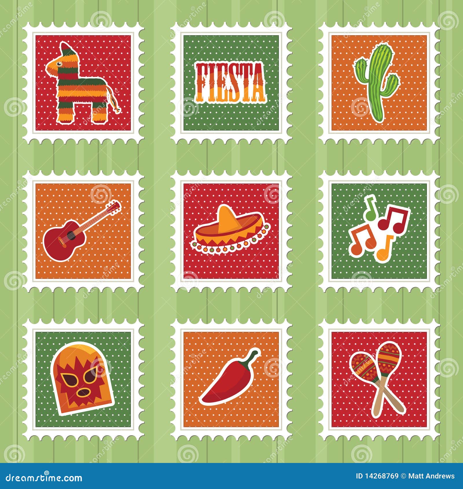 Mexican stamps stock vector. Illustration of wrestling 14268769