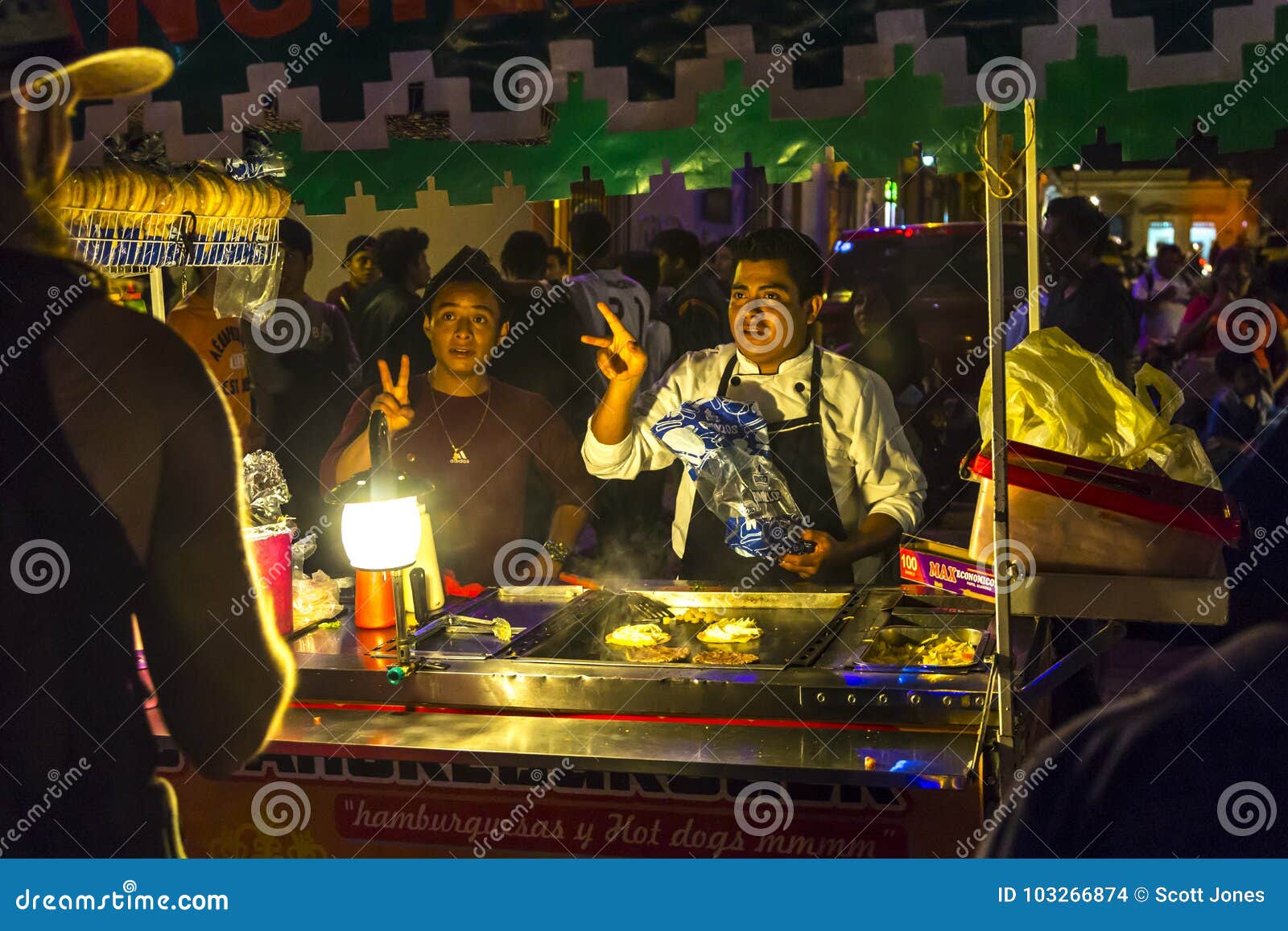 Mexican Street Vendor editorial stock image. Image of night - 103266874