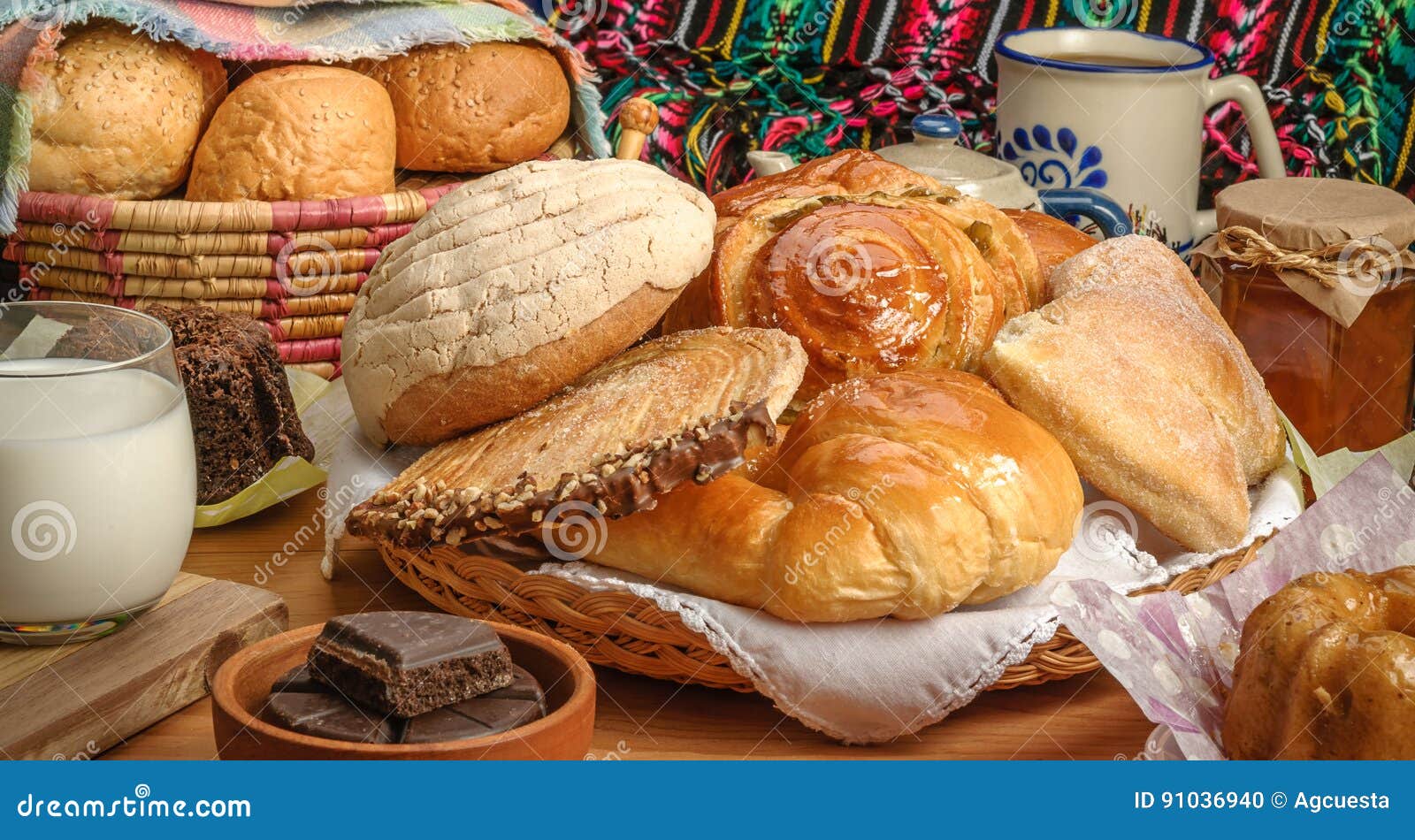 Mexican sweet bread stock photo. Image of marmalade, concha 91036940