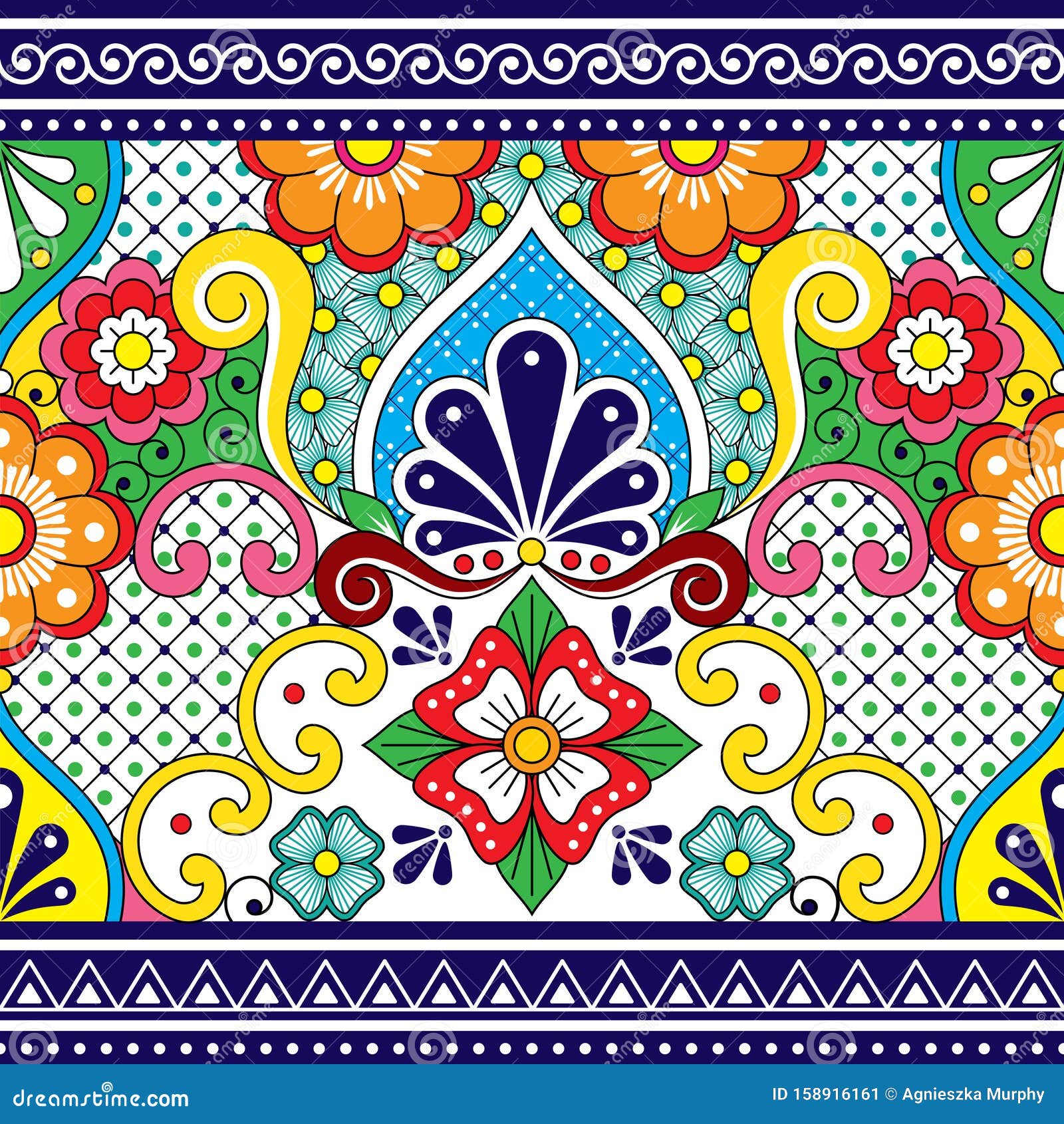 mexican talavera  seamless pattern, repetitive background inspired by traditional pottery and ceramics  from mexico