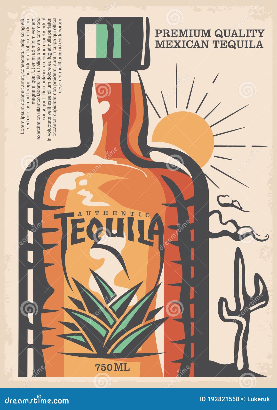 Mexican Tequila Poster Design Stock Vector - of aloa: 192821558