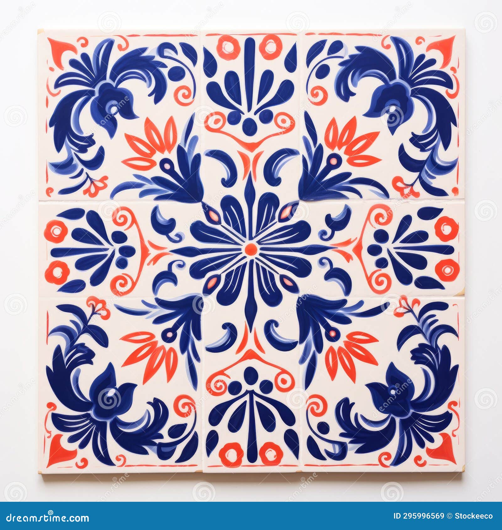 mexican tile  inspired by james jean with risograph printing