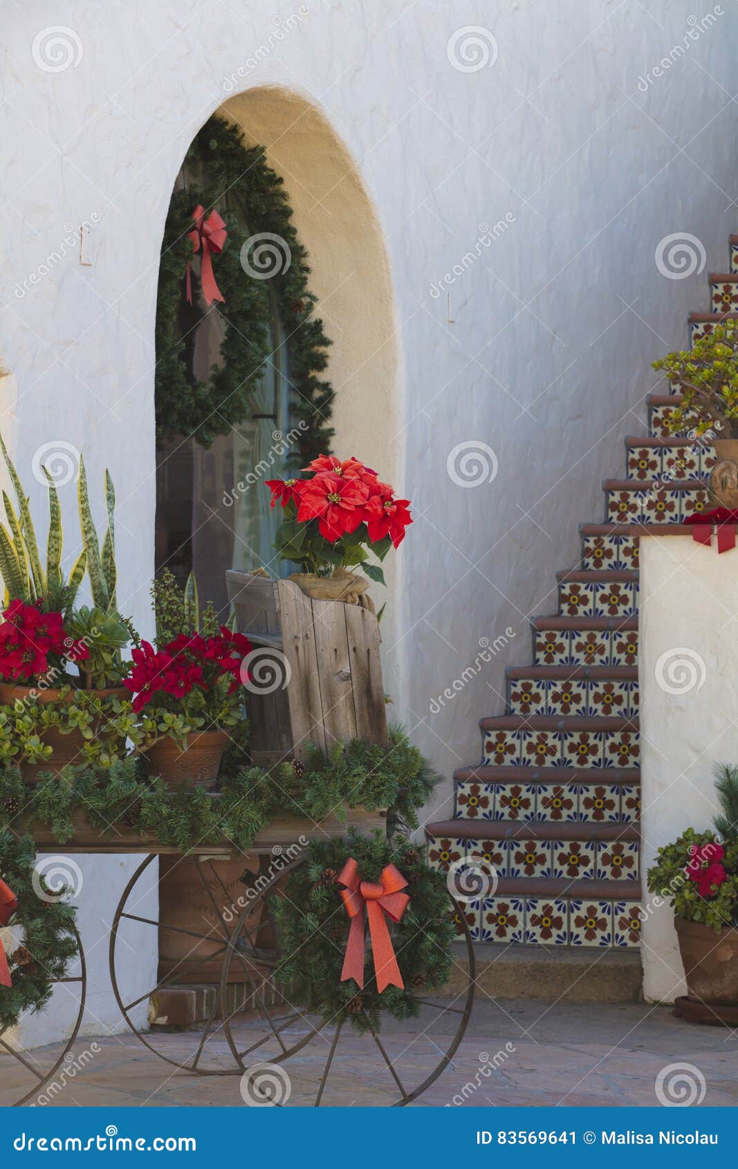Mexican Tile on Steps in Stairwell Stock Image - Image of outdoors