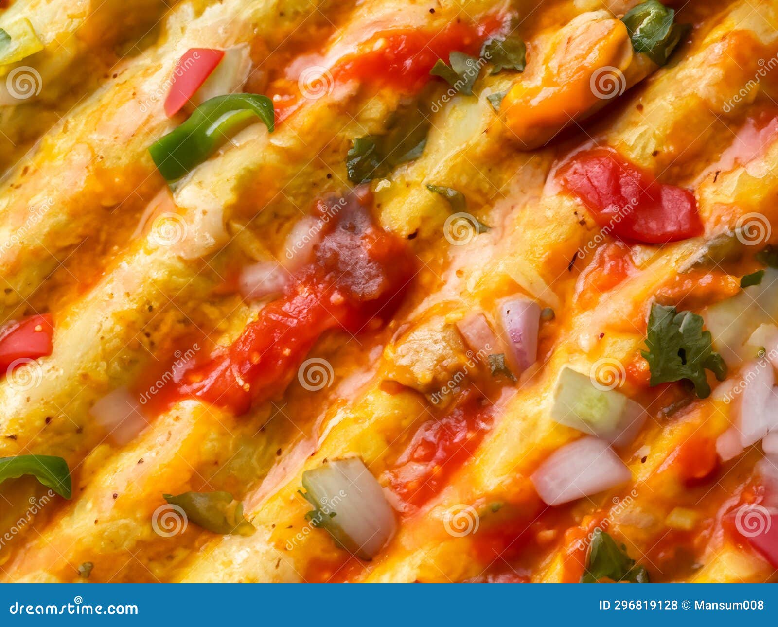 Mexican Tortillas with Guacamole, Corn and Cheese Stock Photo Image