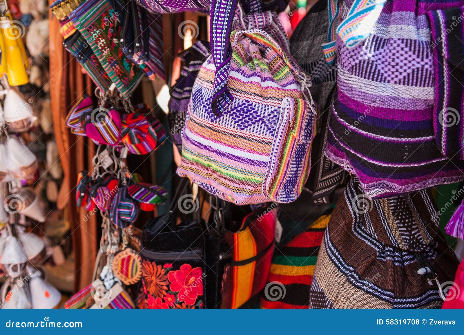Mexican Traditional Handmade Bags Stock Photo Image of background