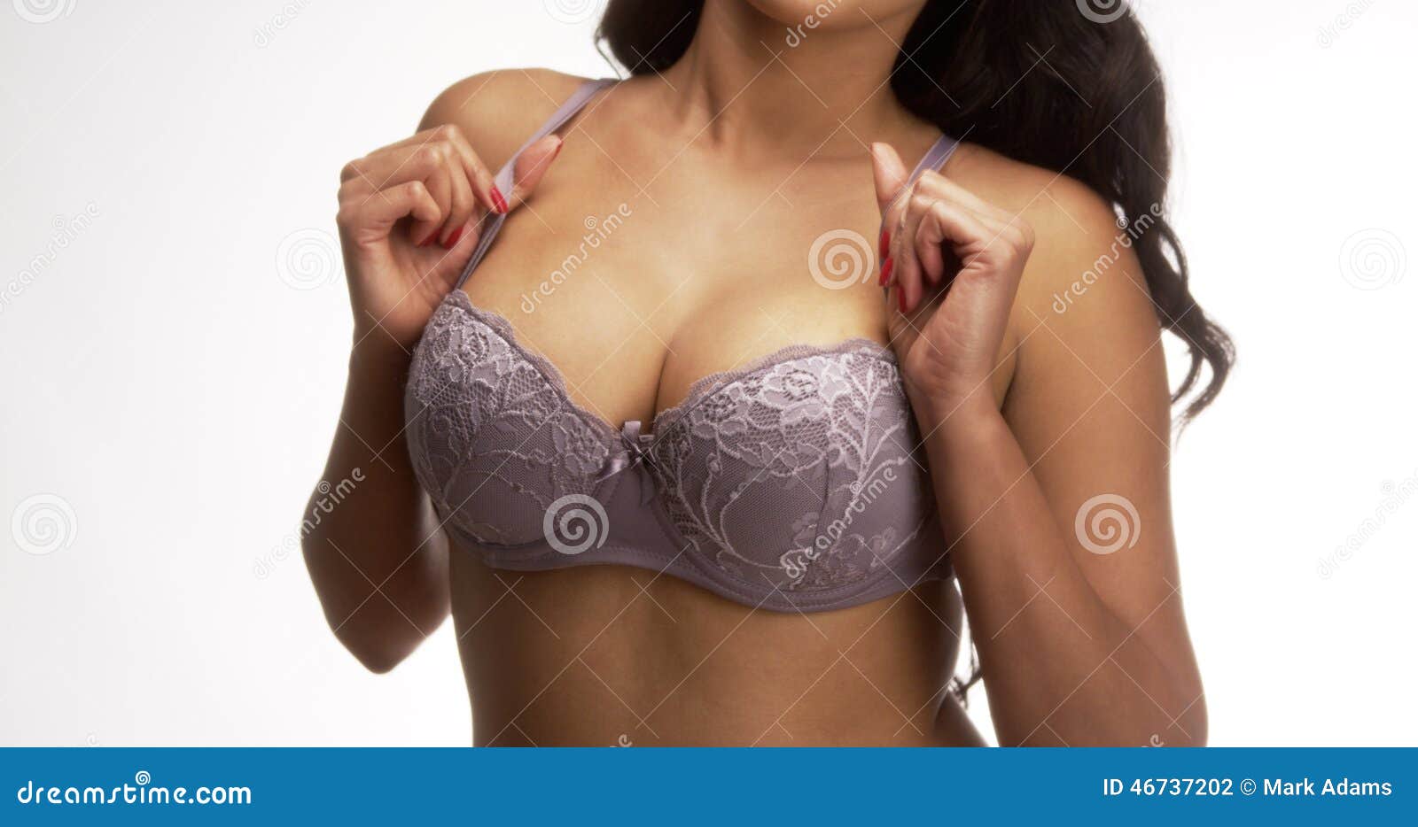 Mexican Woman Standing And Holding Bra Straps Stock Photo Image 46737202